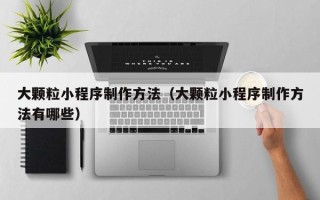 上杭大颗粒小程序制作方法（大颗粒小程序制作方法有哪些）